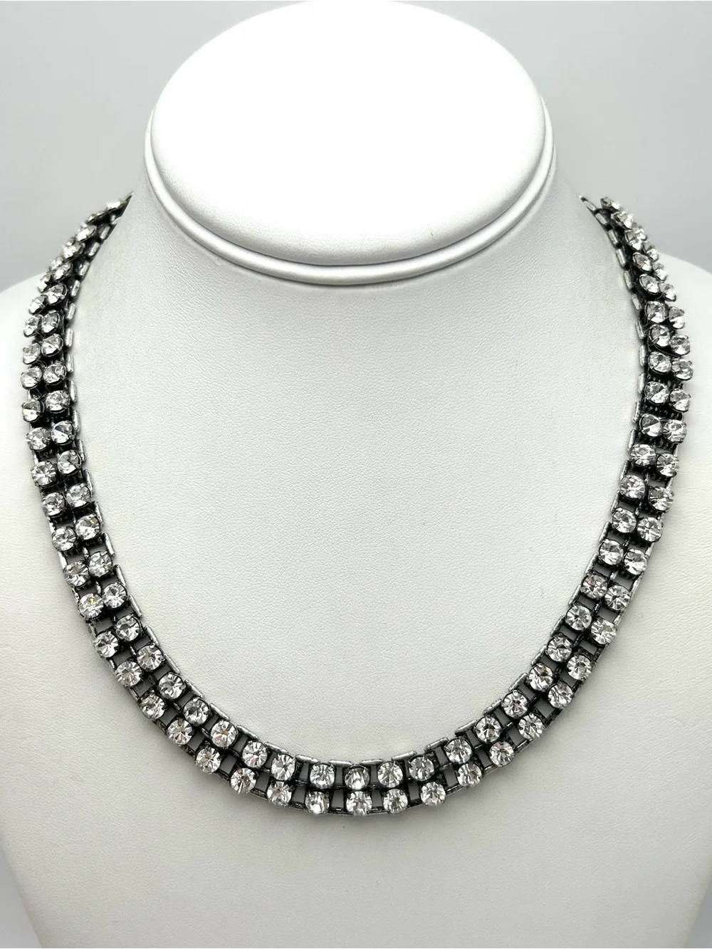 J. Crew Double Row Crystal Necklace